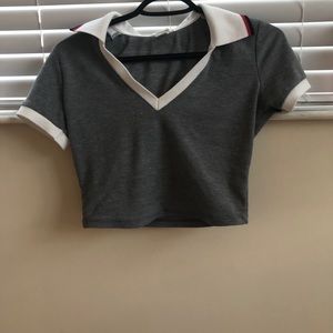 Grey crop top